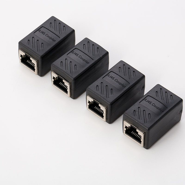 Переходник для кабеля RJ45 Ethernet 1000Mb/s / Черный (гнездо-гнездо ...