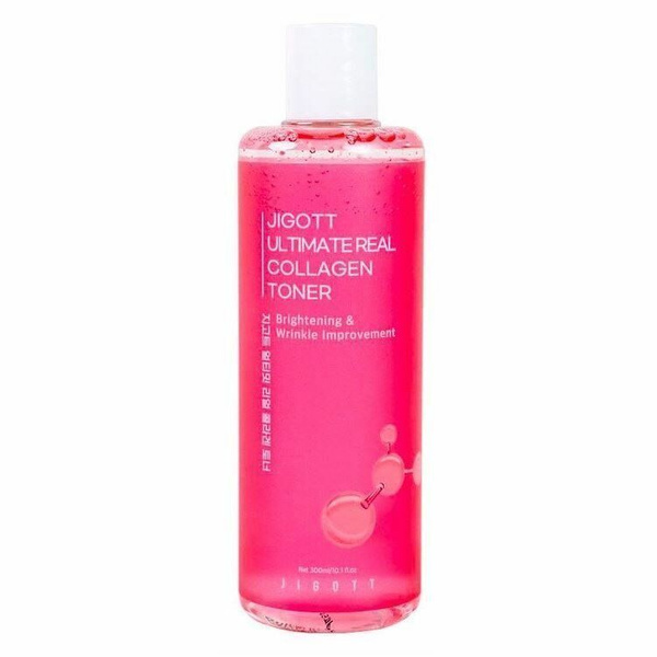 Jigott Тонер для лица с коллагеном ultimate real collagen toner, 300 ml ...