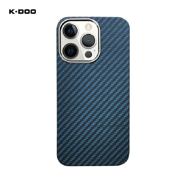 Кевларовый чехол K-DOO / KZDOO Keivlar для IPhone 15 Pro, синий ...