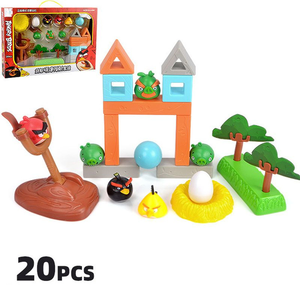 Набор Angry Birds детские строительные блоки рогатка катапульта игрушка ...