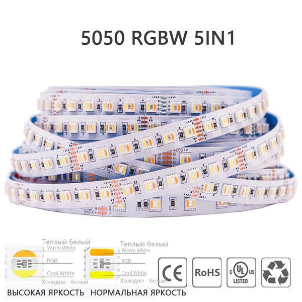 Светодиодная лента LOAMLIN, 24В, 96 LED/m 5M 5050 5IN1 RGBCCT RGBWW RGB ...