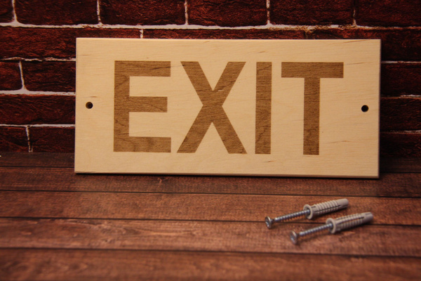 Табличка деревянная EXIT 200/90/7, 20 см, 0.7 см - купить в интернет ...