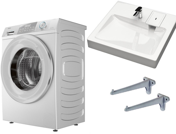 Стиральная машина Haier HW60-BP10929B с раковиной Стайл 50, белый ...