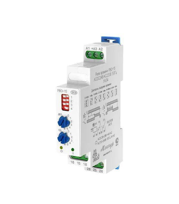 Характеристики Реле времени РВО-15 ACDC24В/AC230В УХЛ4 (РВО-15 ACDC24В ...
