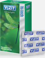 VIZIT Презервативы HI-TECH Ultra light, ультратонкие, 12 шт. Презервативы VIZIT