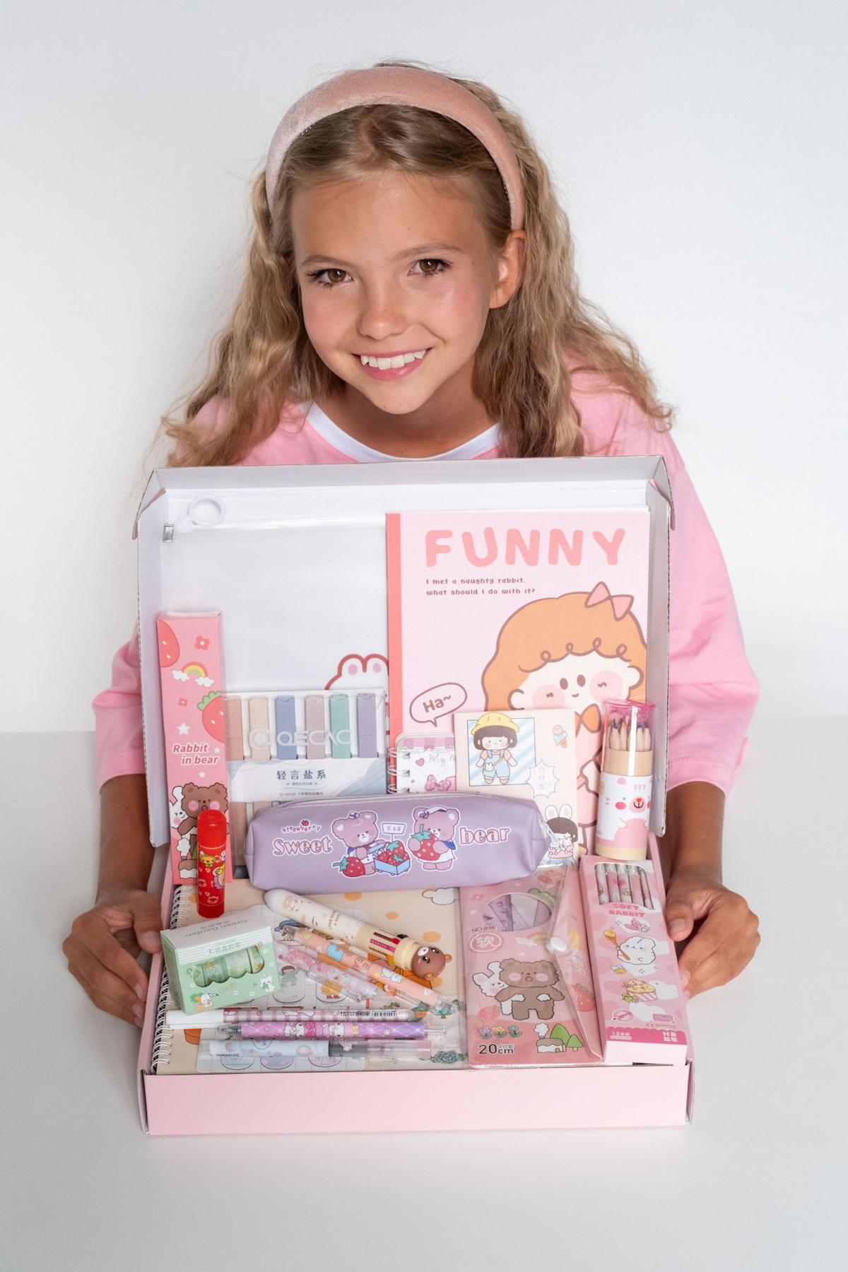 Канцелярский подарочный набор для школы в стиле kawaii, подарочный, 61 ...