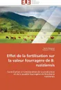 Effet de la fertilisation sur la valeur fourragere de b. ruziziensis - Collectif