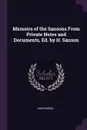Memoirs of the Sansons From Private Notes and Documents, Ed. by H. Sanson - M. l'abbé Trochon