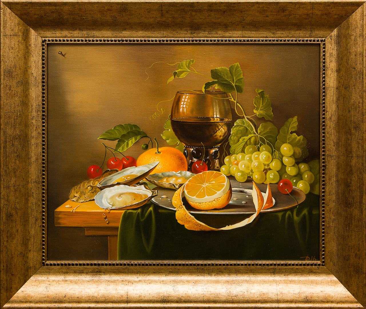 фото Картина маслом "Натюрморт с лимоном" Дельцов