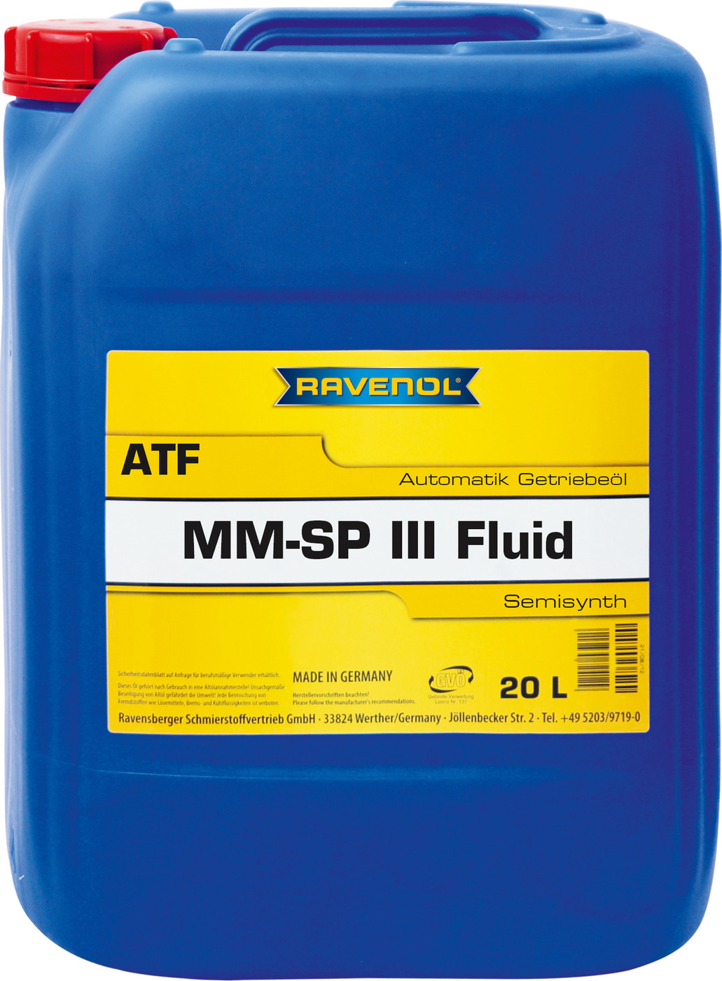 фото Трансмиссионное масло RAVENOL ATF MM SP-III Fluid (20л) new