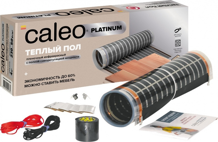 фото Теплый пол CALEO PLATINUM 50/230-0,5-6,0 нагревательный мат 0.42мм 1380Вт 6м2