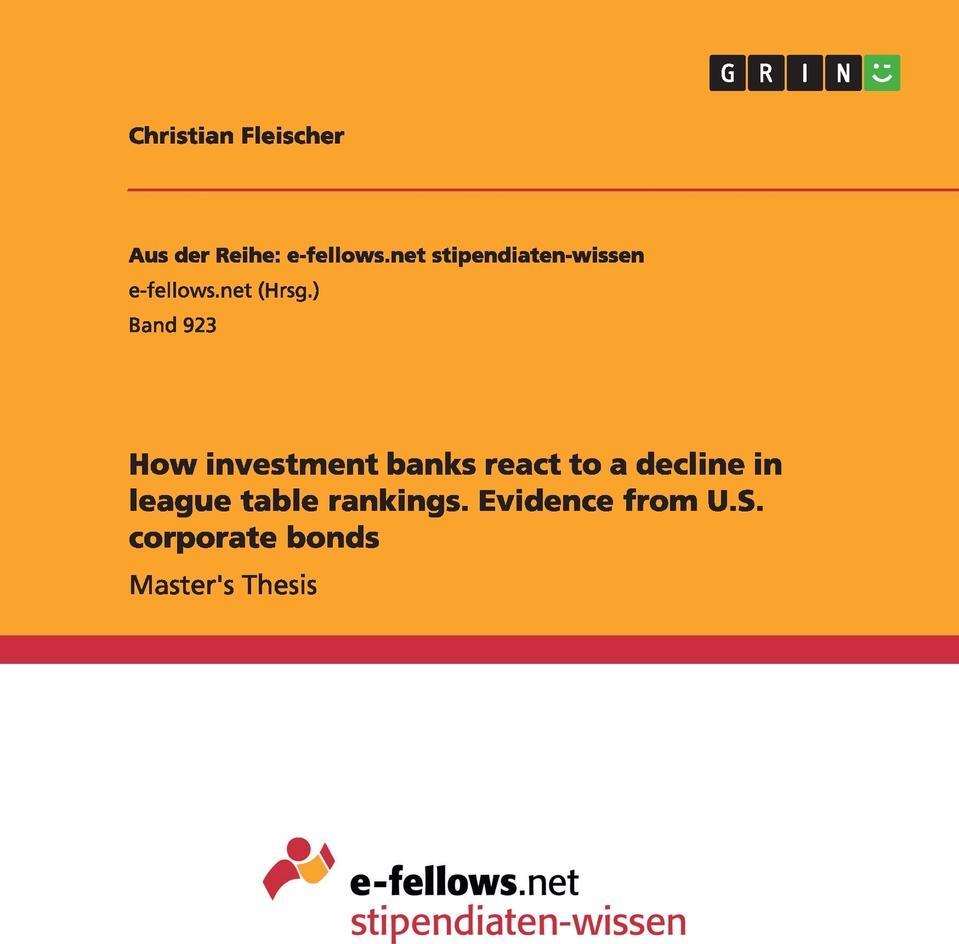 фото How investment banks react to a decline in league table rankings. Evidence from U.S. corporate bonds