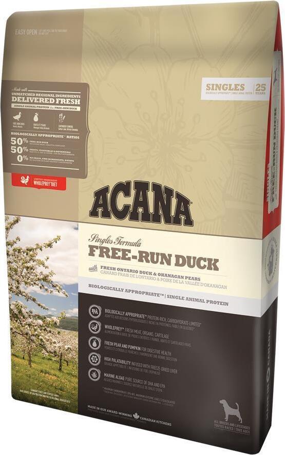 фото ACANA Free Run Duck корм для щенков и взрослых собак всех пород с уткой 2кг