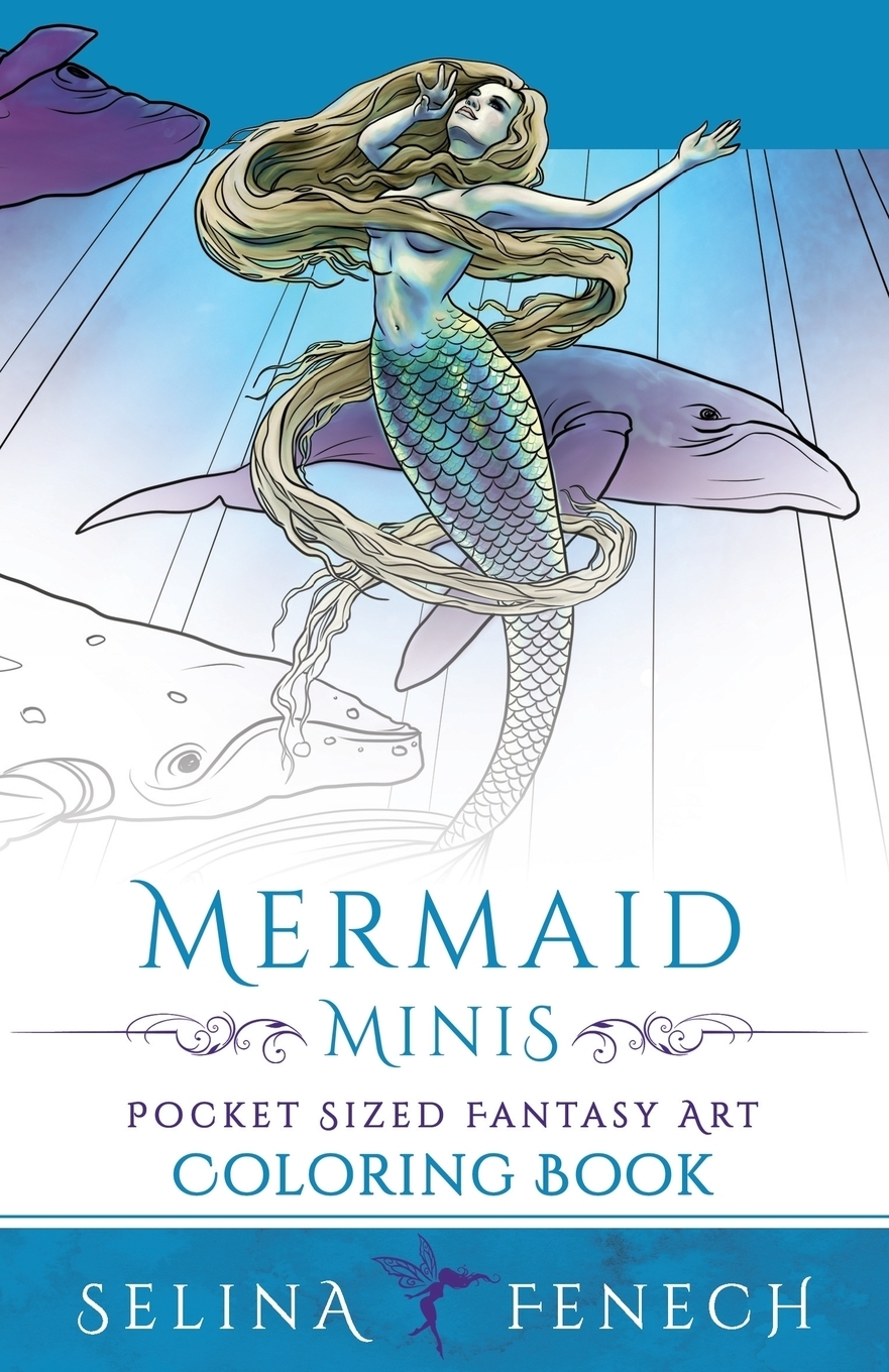 фото Mermaid Minis - Pocket Sized Fantasy Art Coloring Book