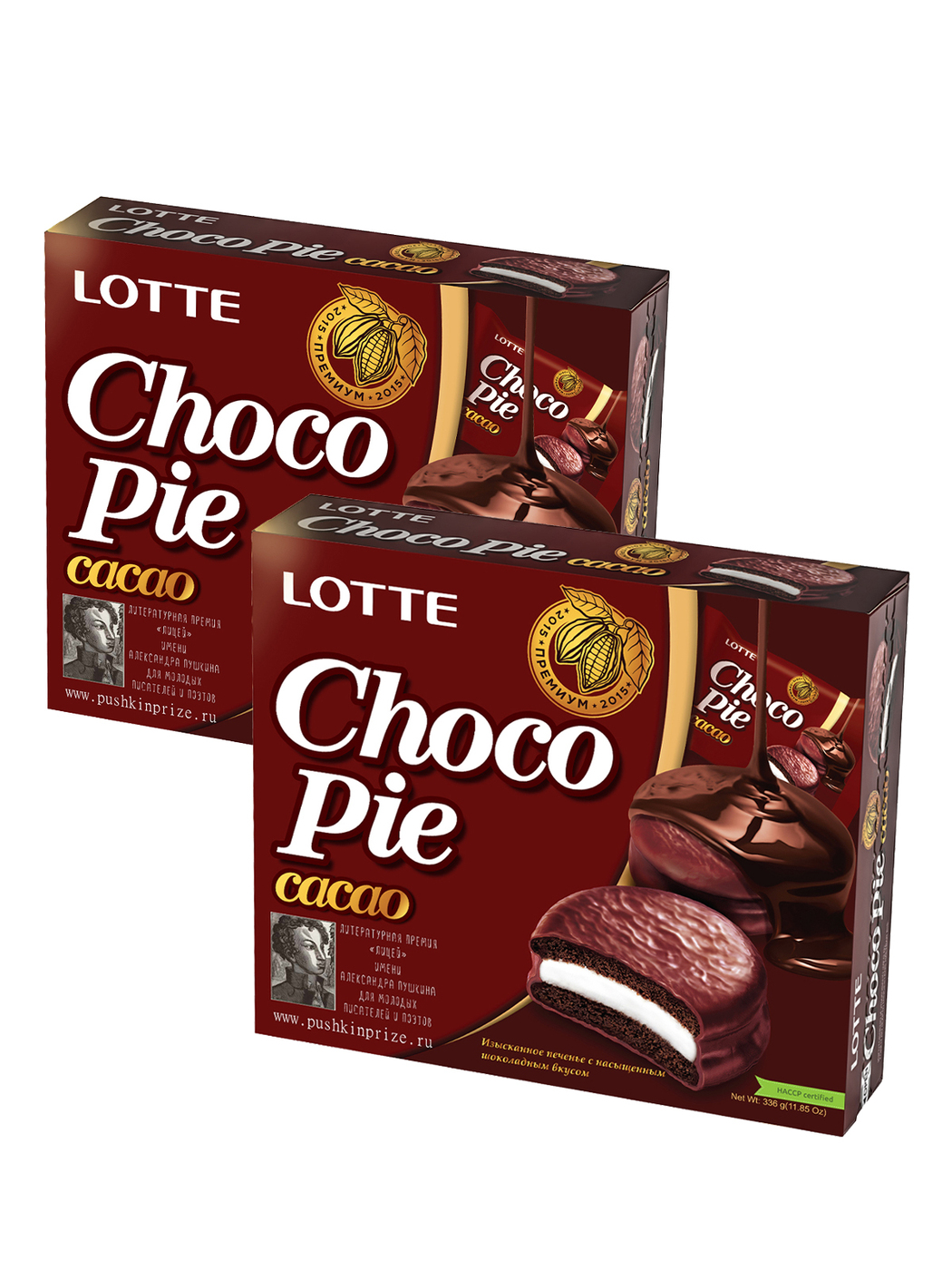 Печенье LOTTE 2 уп, Lotte Chocopie Cacao, 28г х 24шт — купить в ...