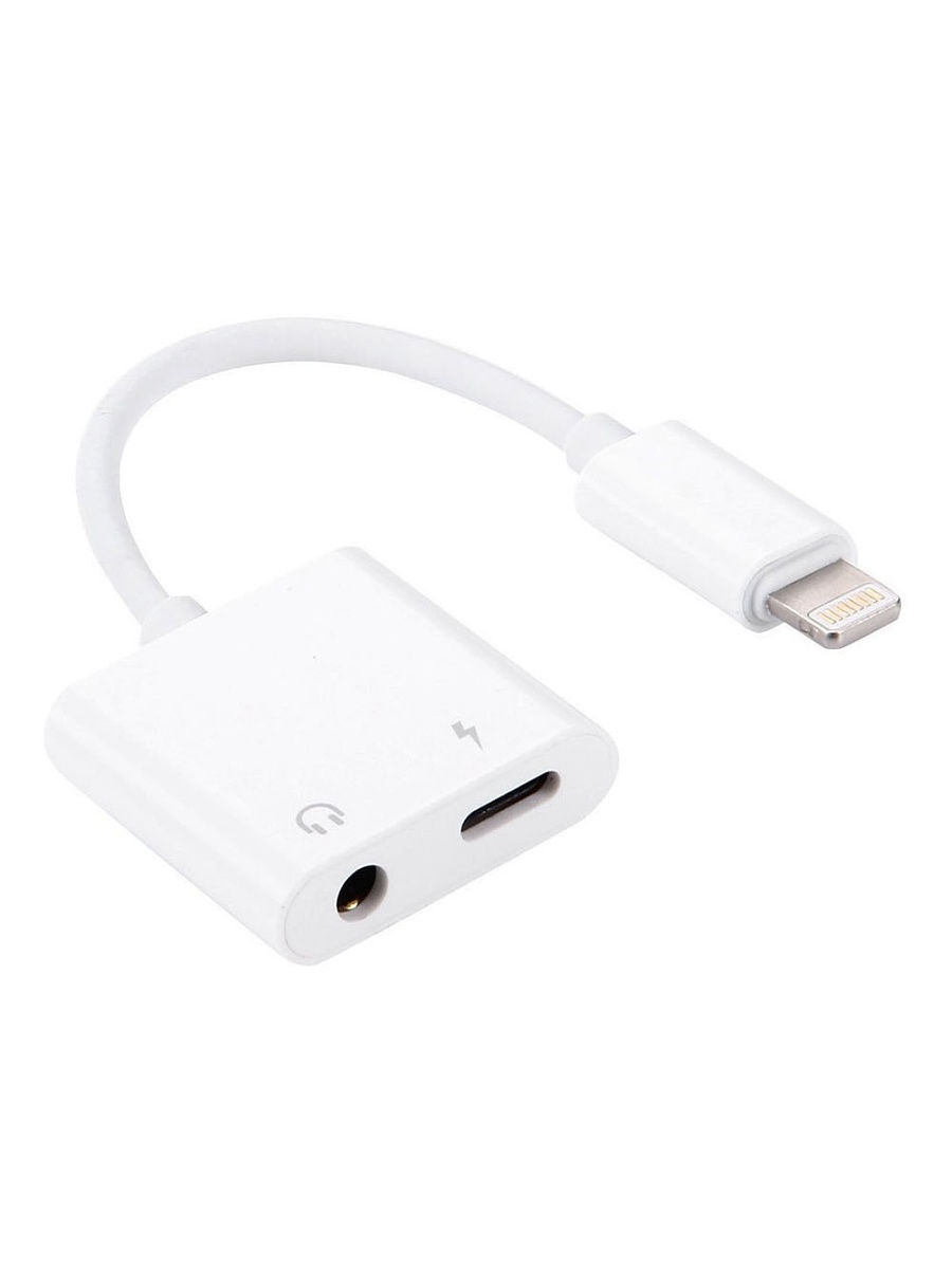 Разветвитель ( Переходник ) 2в1 Lightning в Jack 3.5mm наушники + зарядка,  для iPhone / iPad - купить с доставкой по выгодным ценам в  интернет-магазине OZON (286815835)