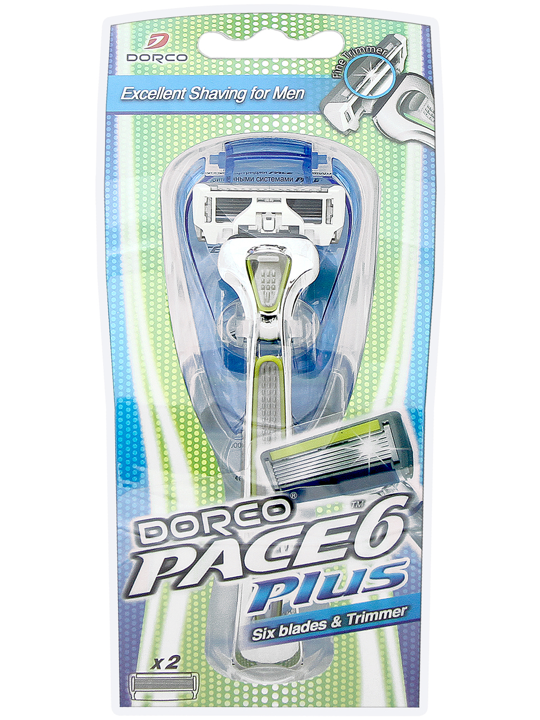 Dorco Бритва PACE6 Plus, 6-лезв.+лезвие-триммер, крепление PACE, плав ...