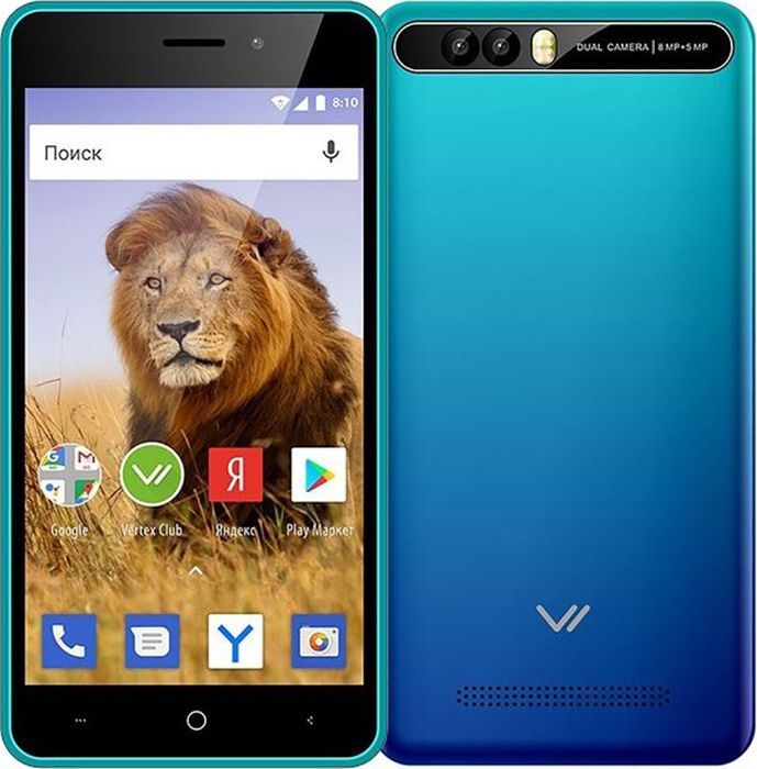 Смартфон Vertex Impress Lion голубой 8 ГБ купить по низкой цене: отзывы ...
