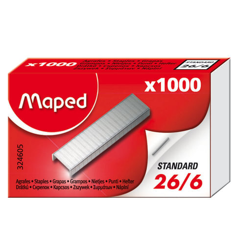 Скобы для степлера Maped №26/6, 1000 шт (324605)