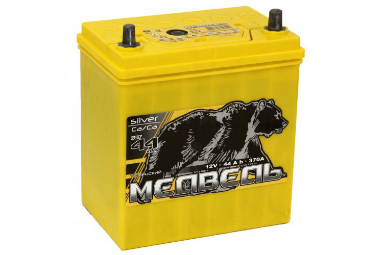Автомобильный аккумулятор 44 - 6СТ Медведь Asia Са/Са VL клеммы конус ...