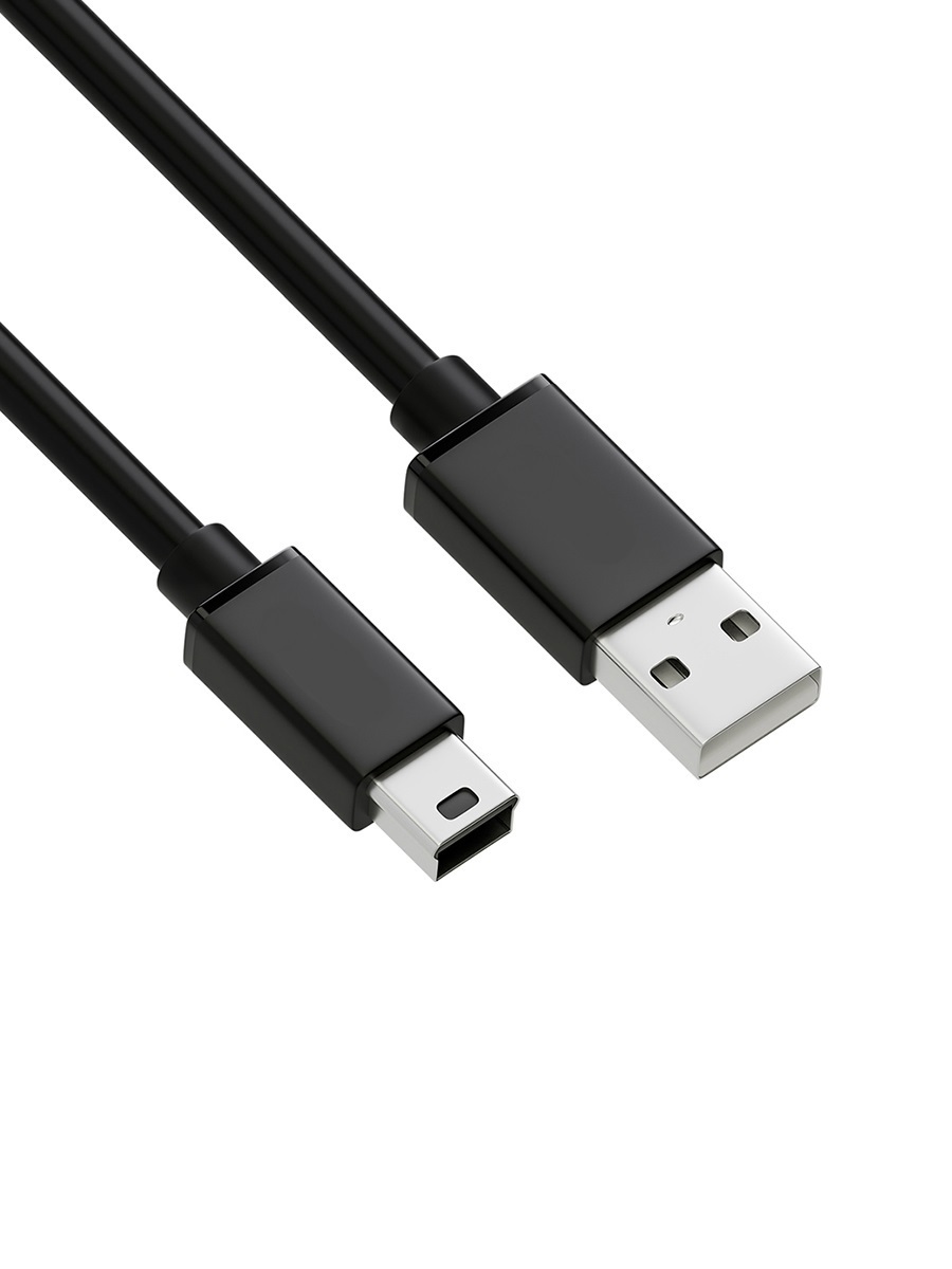 4ПХ Кабель для подключения периферийных устройств USB 2.0 Type-A/mini-USB 2.0 Type-B, 0.75 м, черный