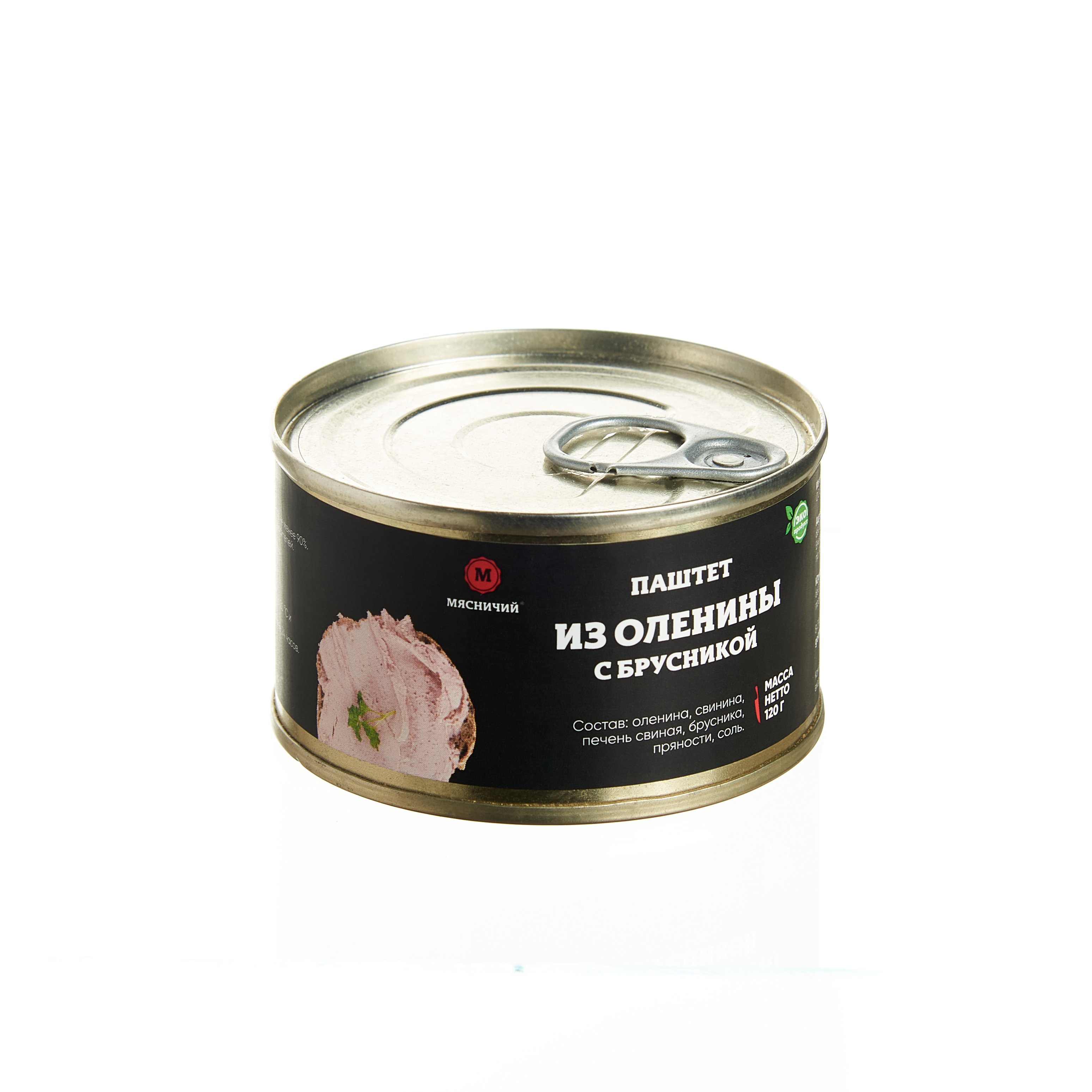 Паштет из оленины с брусникой Мясничий консервы мясные 120 г. ж/б ...