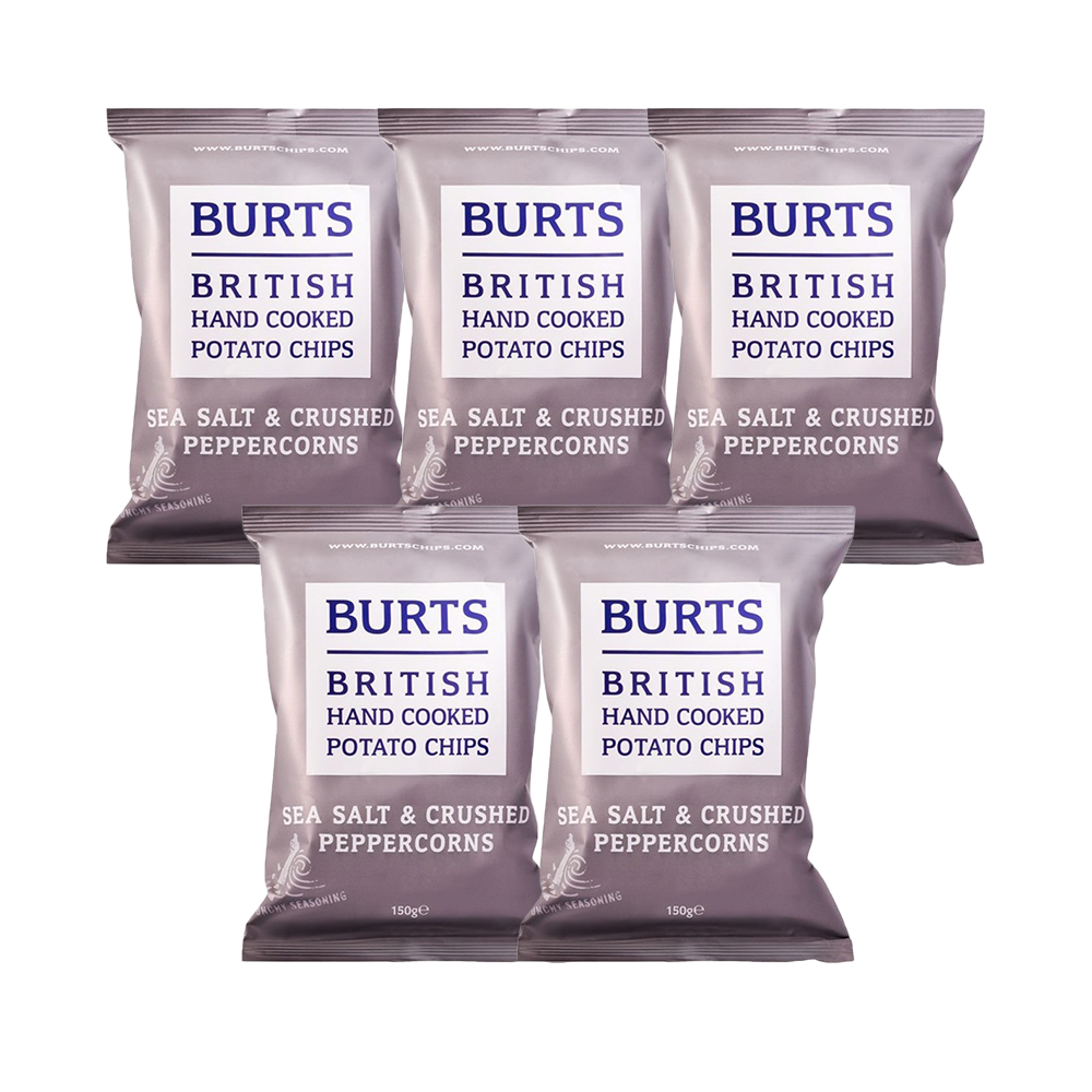 Чипсы Burts Sea salt & crushed peppercorns (морская соль и перец) 5 шт ...