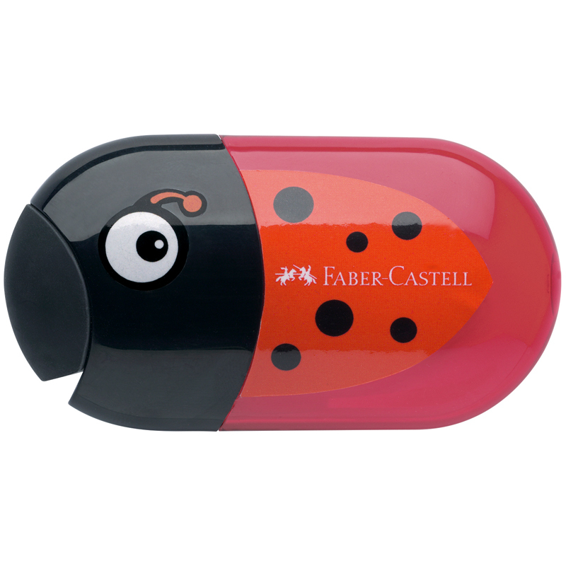 Точилка для карандашей с ластиком Faber-Castell Ladybug