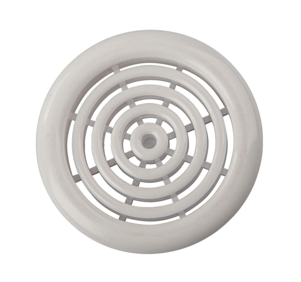  решетка с кольцом для натяжного потолка, белая, диаметр .