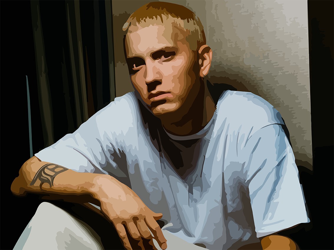 Eminem как выглядит сейчас 2025 Картина по номерам на холсте Музыка Eminem Эминем - 6299 Г 30x40 - купить с дост