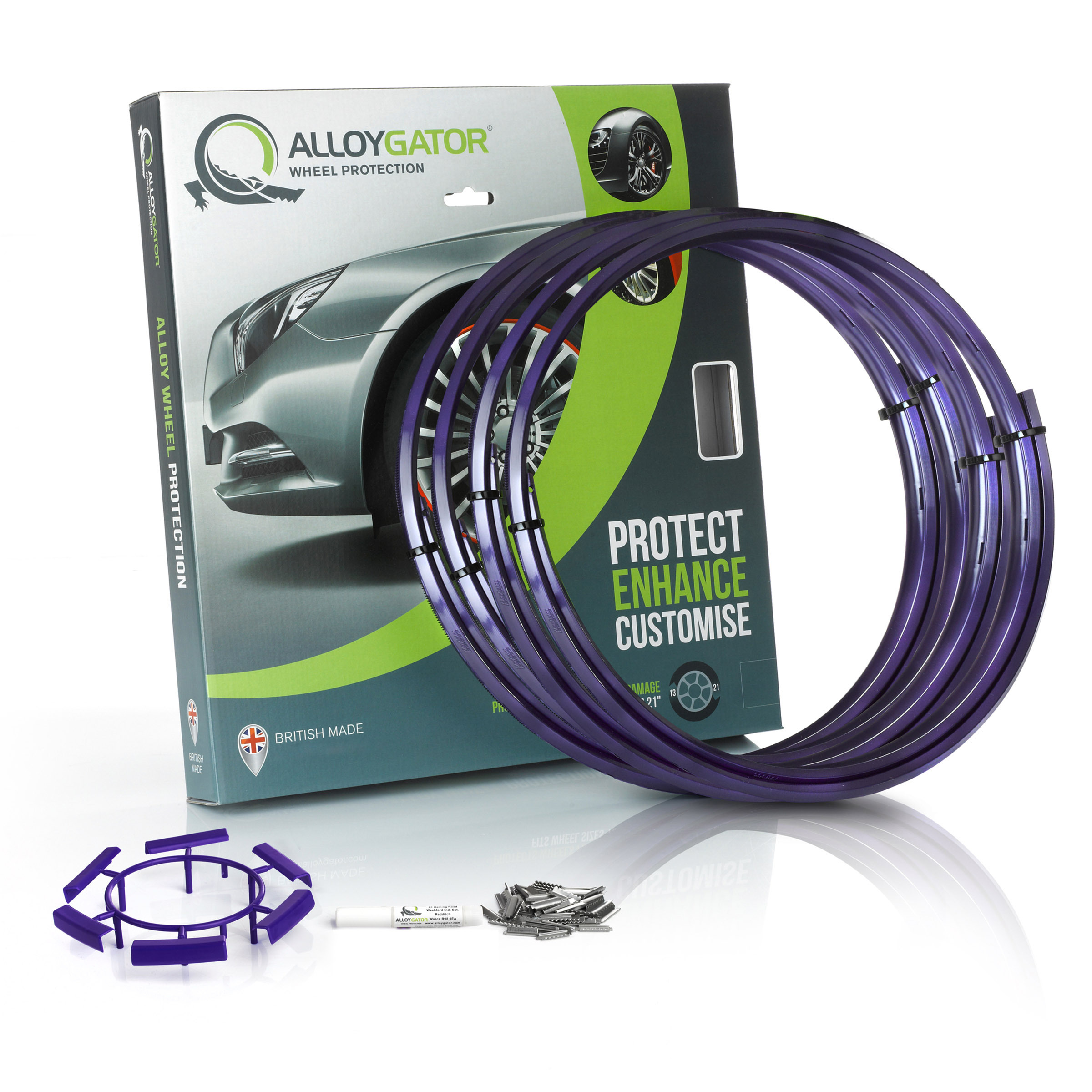 Защита для литых дисков автомобиля AlloyGator ORIGINAL PURPLE, 13"-21 ...