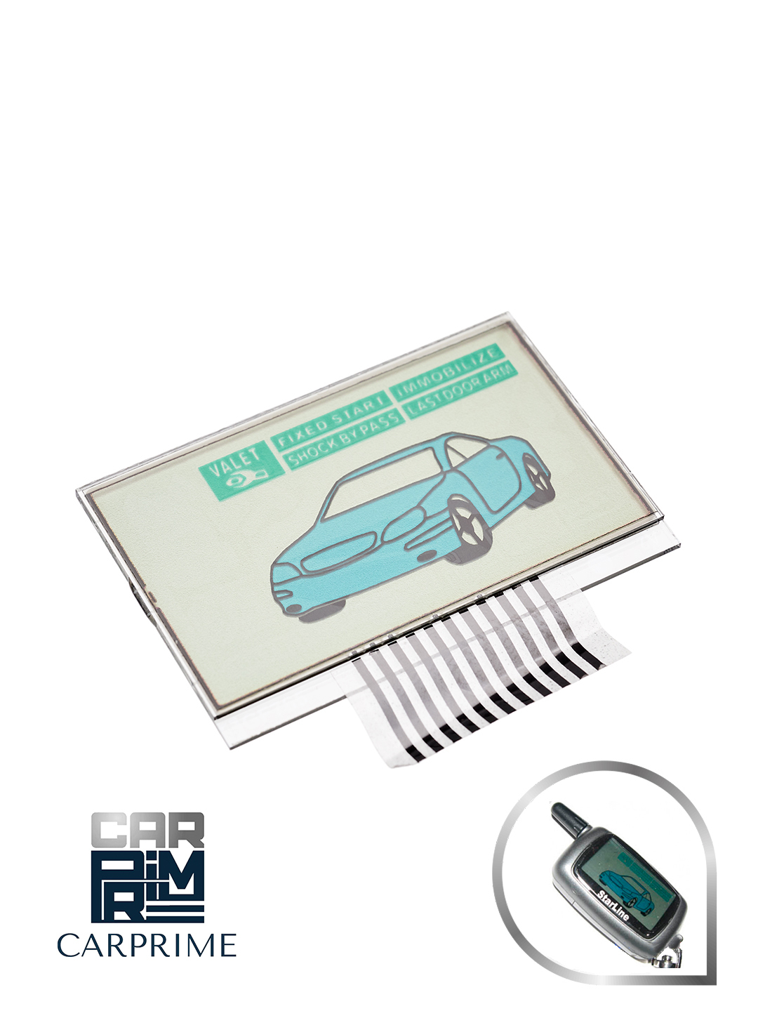 Дисплей LCD на шлейфе для брелока автомобильной сигнализации NFLH A4 (Взаимозаменяем с Starline A4)