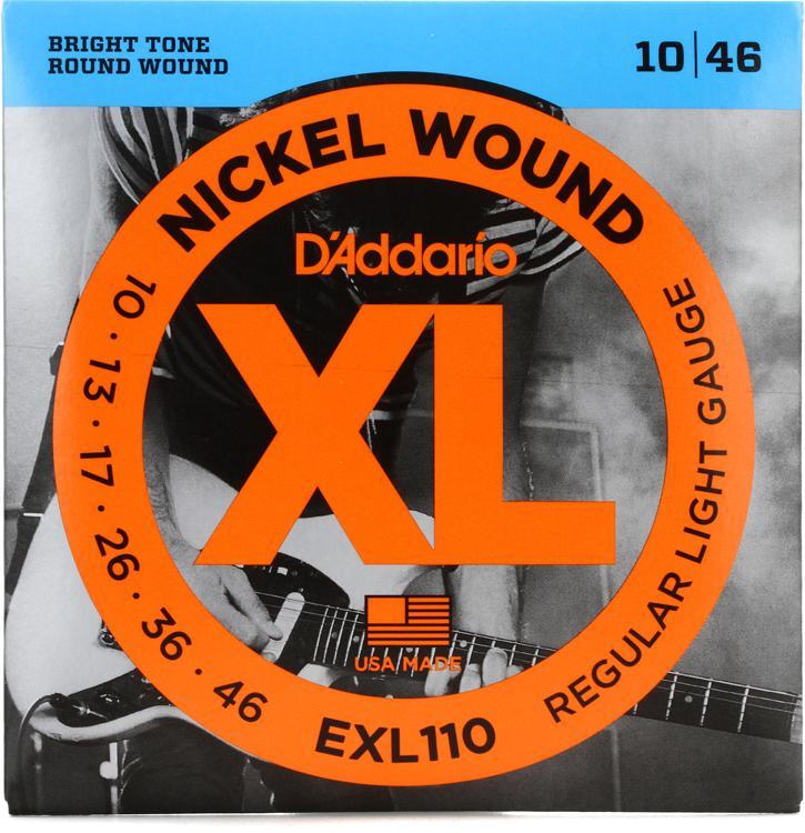 EXL110 XL NICKEL WOUND Струны для электрогитары Regular Light 10-46 DAddario