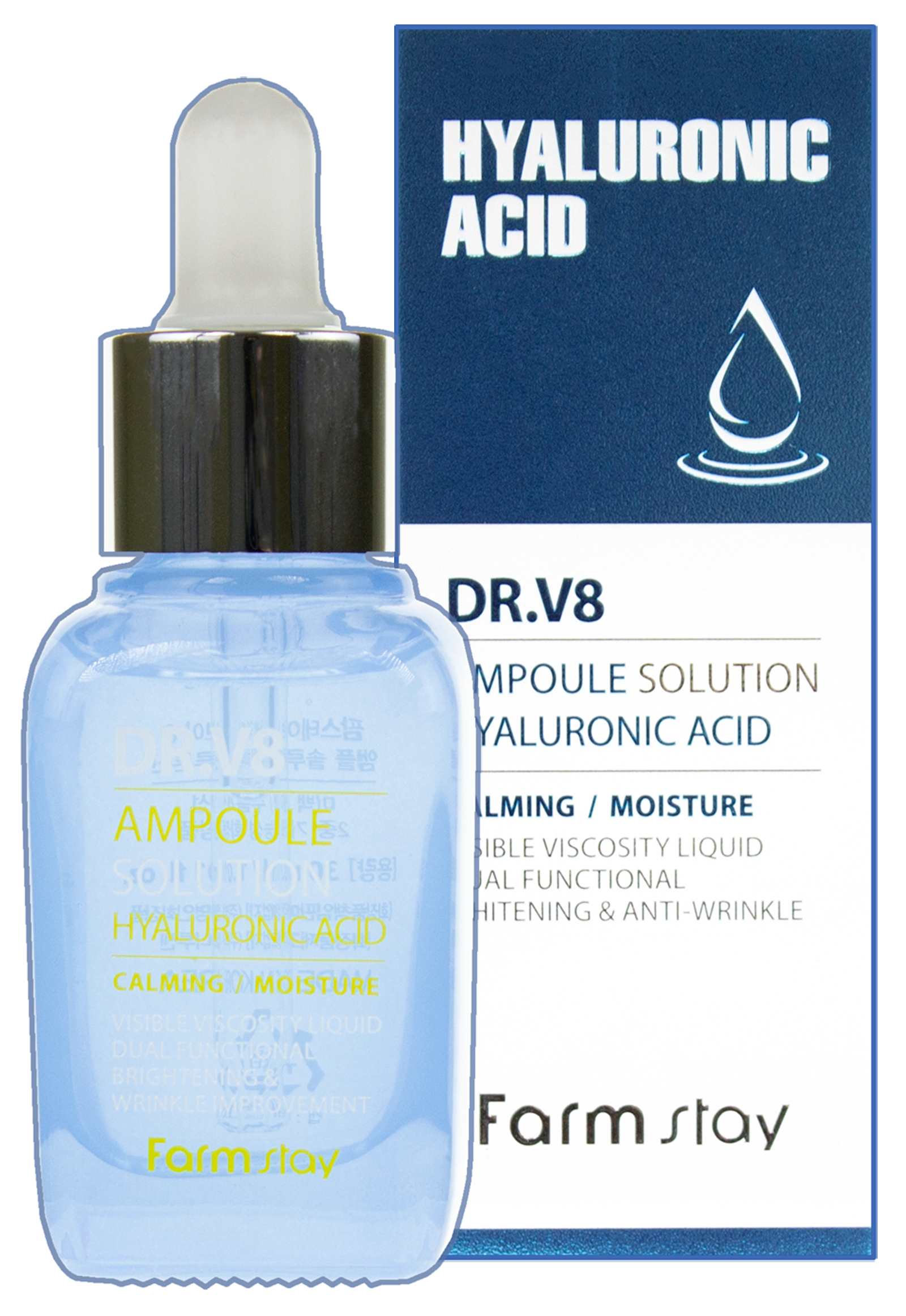 FARMSTAY Сыворотка для Лица с Гиалуроновой Кислотой DR-V8 Ampoule ...