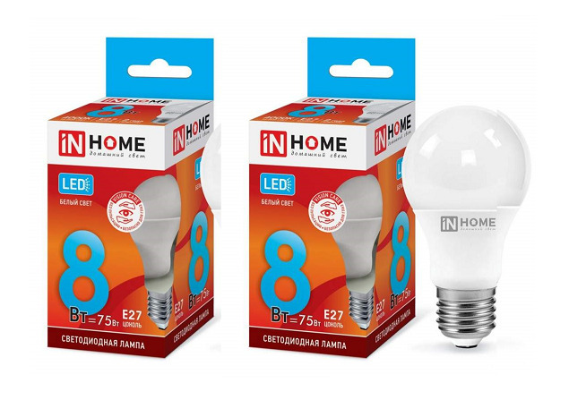 лампы светодиодные in home e27. лампа св/д inhome vc лон а70 е27 30w (2700lm) 6500к 135*70 (без пульсации) 4165. лампа светодиодная led-hp-pro 60вт 230в e27 с адаптером е40 6500к 5400лм in home. лампа светодиодная led-hp-pro 60вт 230в е27 с адаптером е40 6500к 5700лм in home. лампа светодиодная led-a60-standard 15 вт 230в e27 4000k 1350лм.