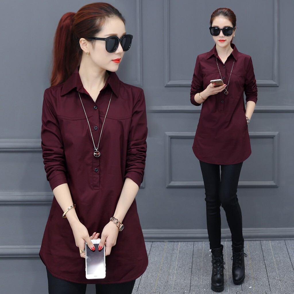 Red Blouse korean Fashion