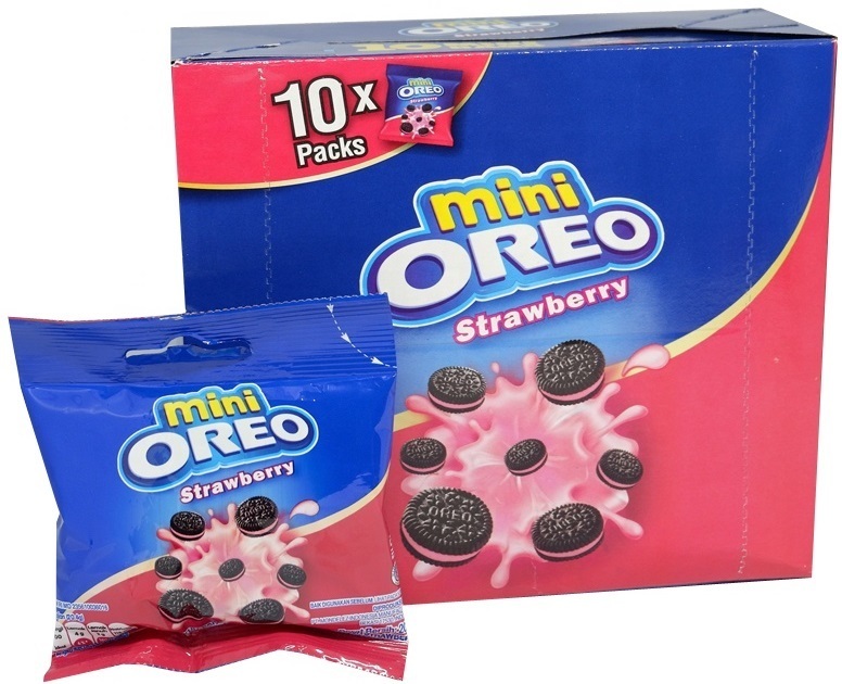 Печенье Мини Орео с Клубничным кремом / mini Oreo Strawberry 20,4 гр х ...