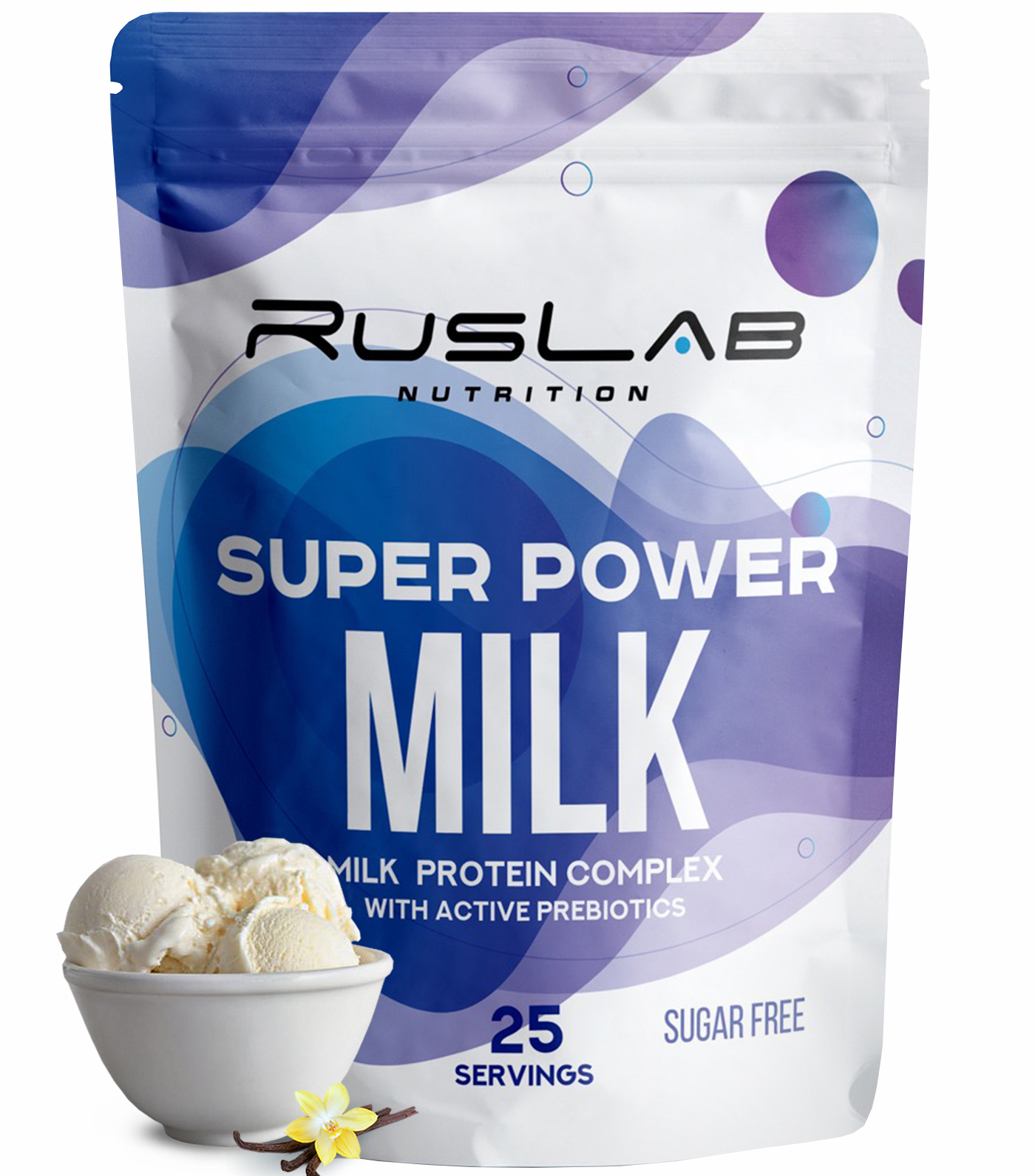 КазеиновыйпротеинSUPERPOWERMILK,белковыйкоктейль(800гр),вкусванильноемороженое