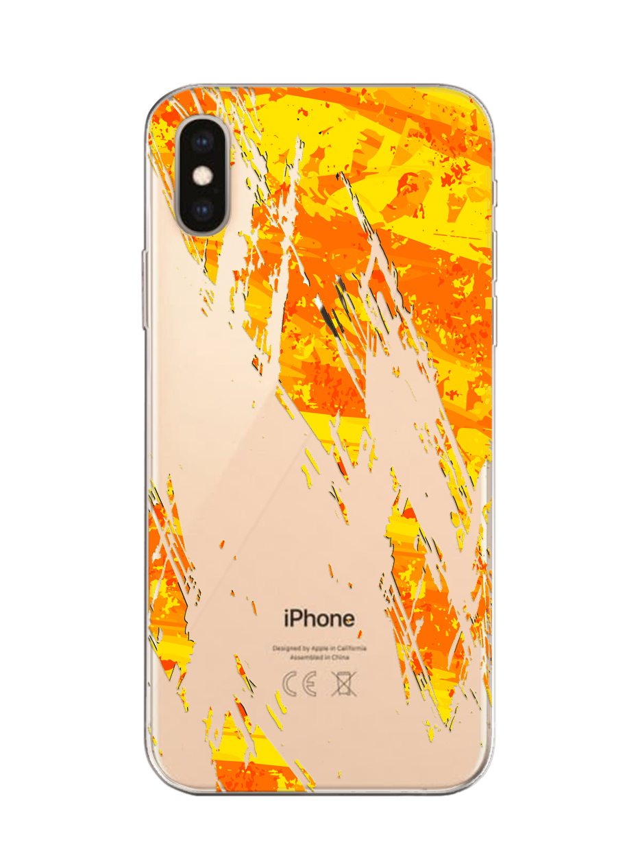 Силиконовый чехол Mcover для iPhone XS/X, Оранжевые пятна - купить с  доставкой по выгодным ценам в интернет-магазине OZON (473611725)