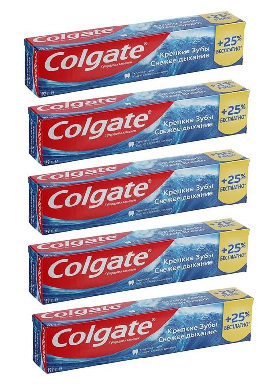 Характеристики Colgate зубная паста Крепкие Зубы Свежее Дыхание - 5 шт ...