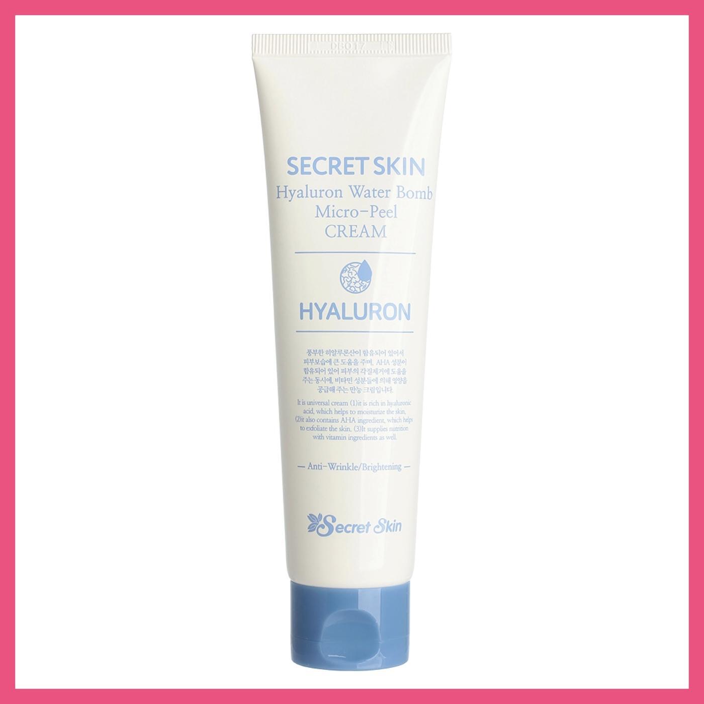 Крем для лица skin. Secret Skin Hyaluron Water Bomb крем для лица гиалуроновый 70гр. Hyaluron Water Bomb Micro-Peel Cream. Secretskin Hyaluron Water Bomb Micro-Peel Cream 70ml / крем гиалуроновый. Крем Secret Skin Hyaluronic Bomb Micro Peel Cream.