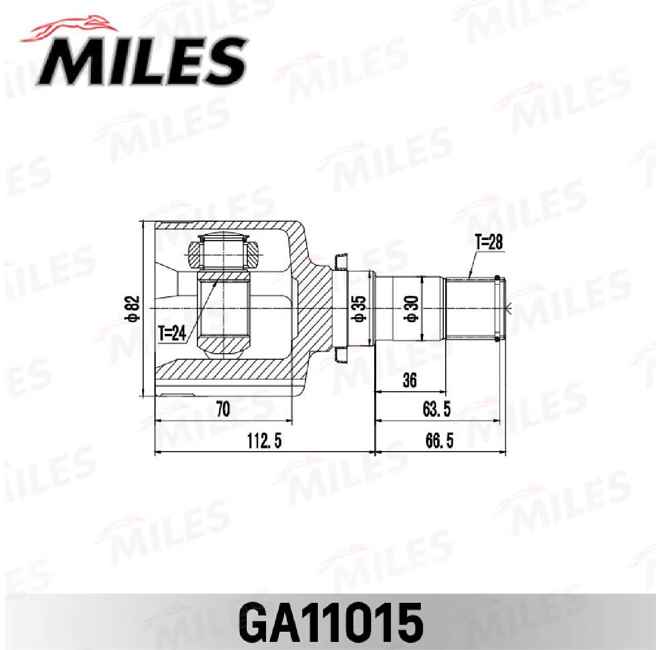 Шрус Внутренний L Miles арт. GA11015