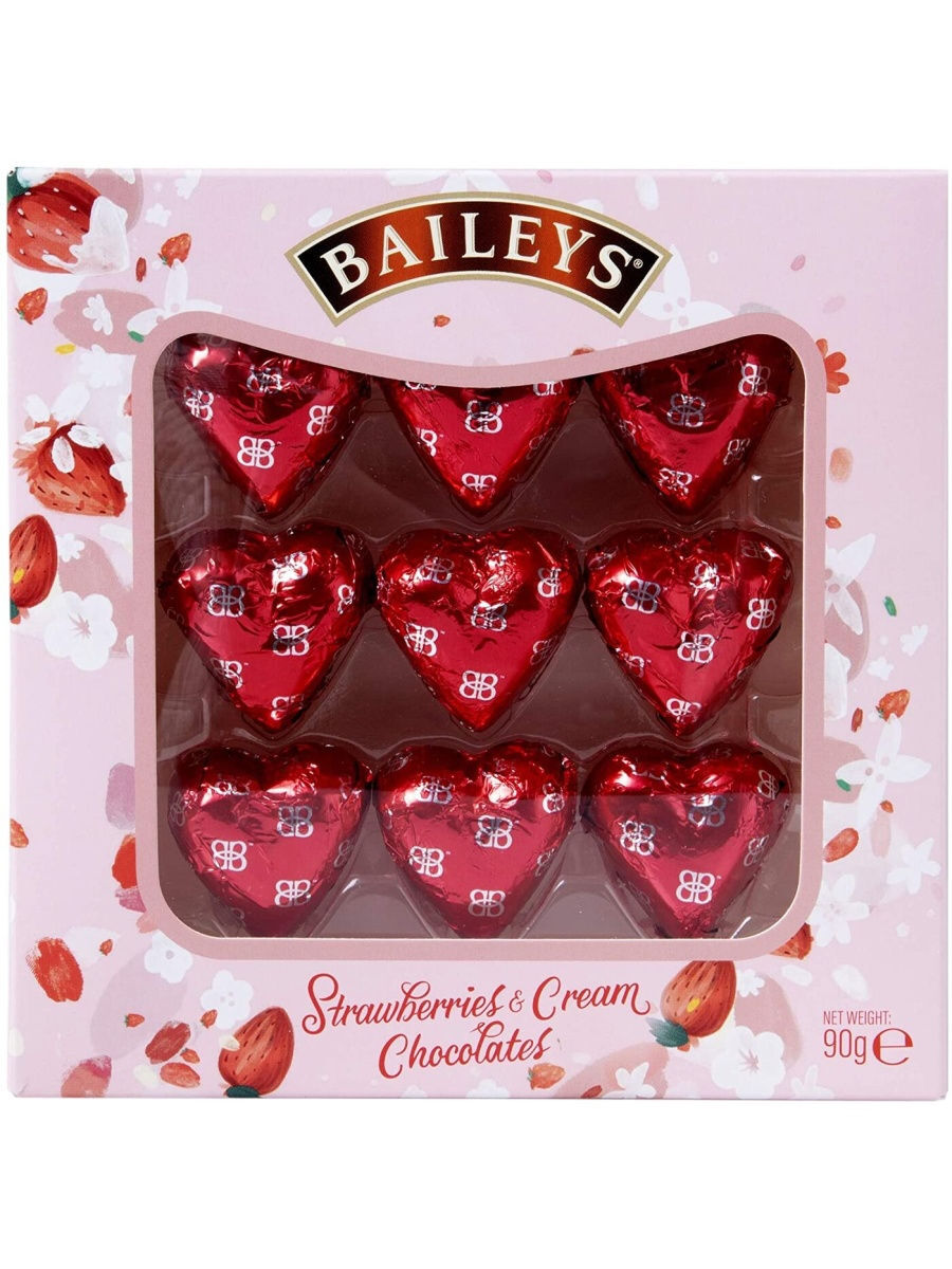 Подарочная коробка конфет Baileys Strawberry & Cream Chocolate Hearts ...