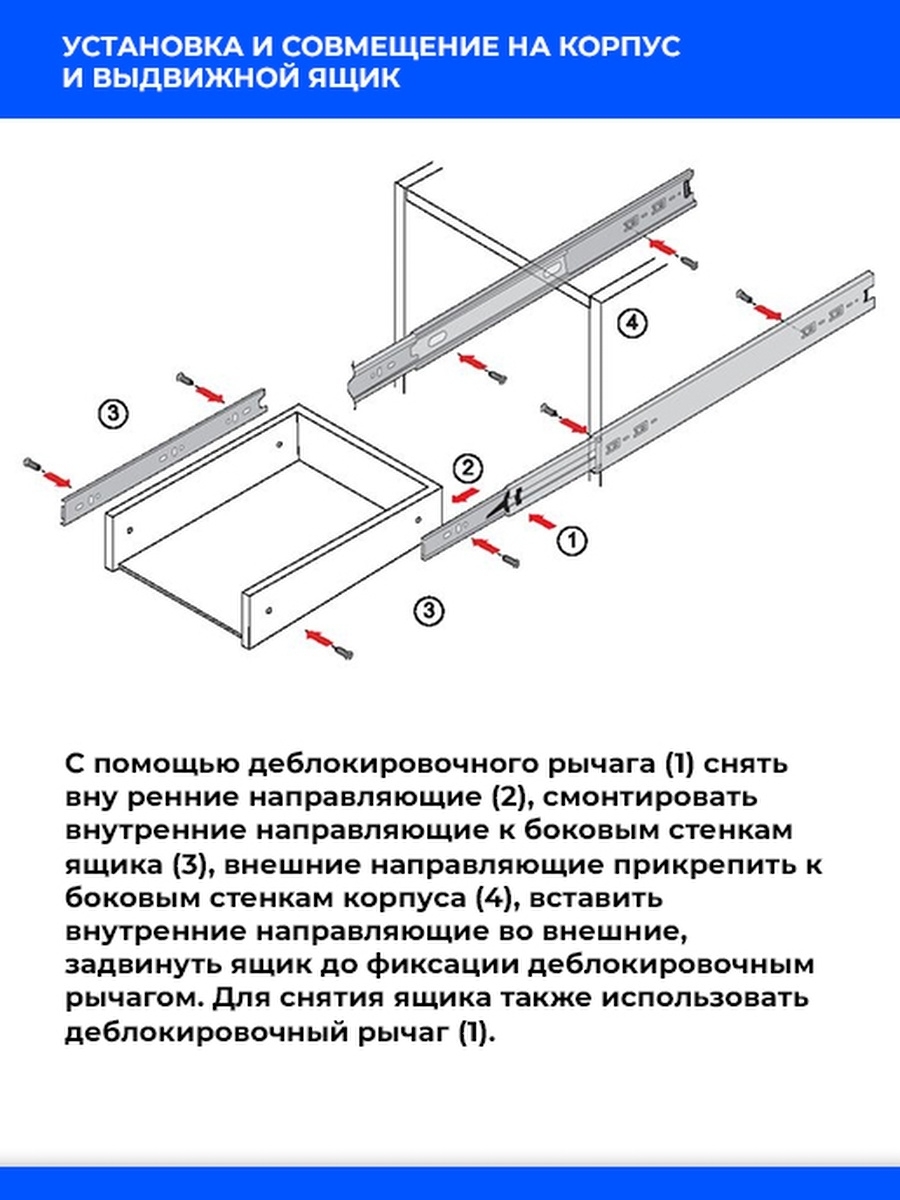 Подшипниковые направляющие для мебели