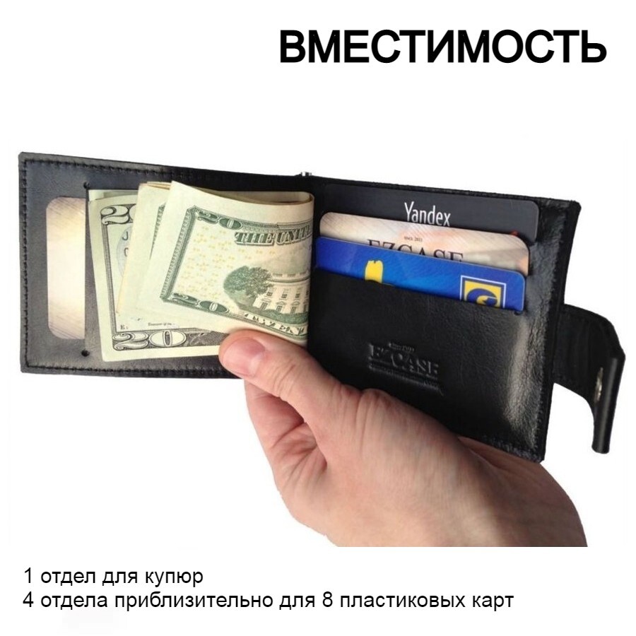 Стандарт деньги. Кошелек EZCASE Travel (черный). Кошелек EZCASE Mirror (черный).