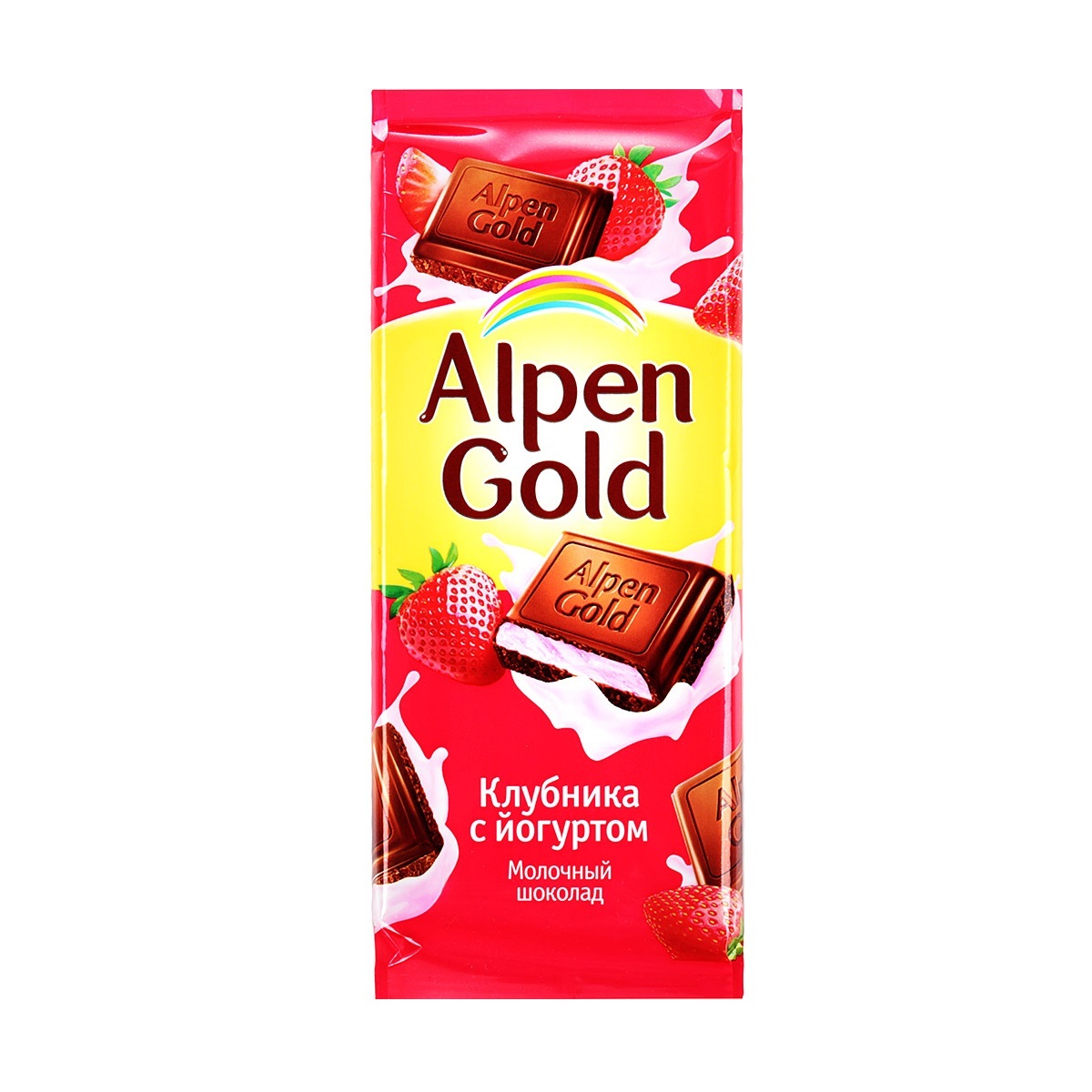 Шоколад Alpen Gold молочный клубника/йогурт 85г/90г
