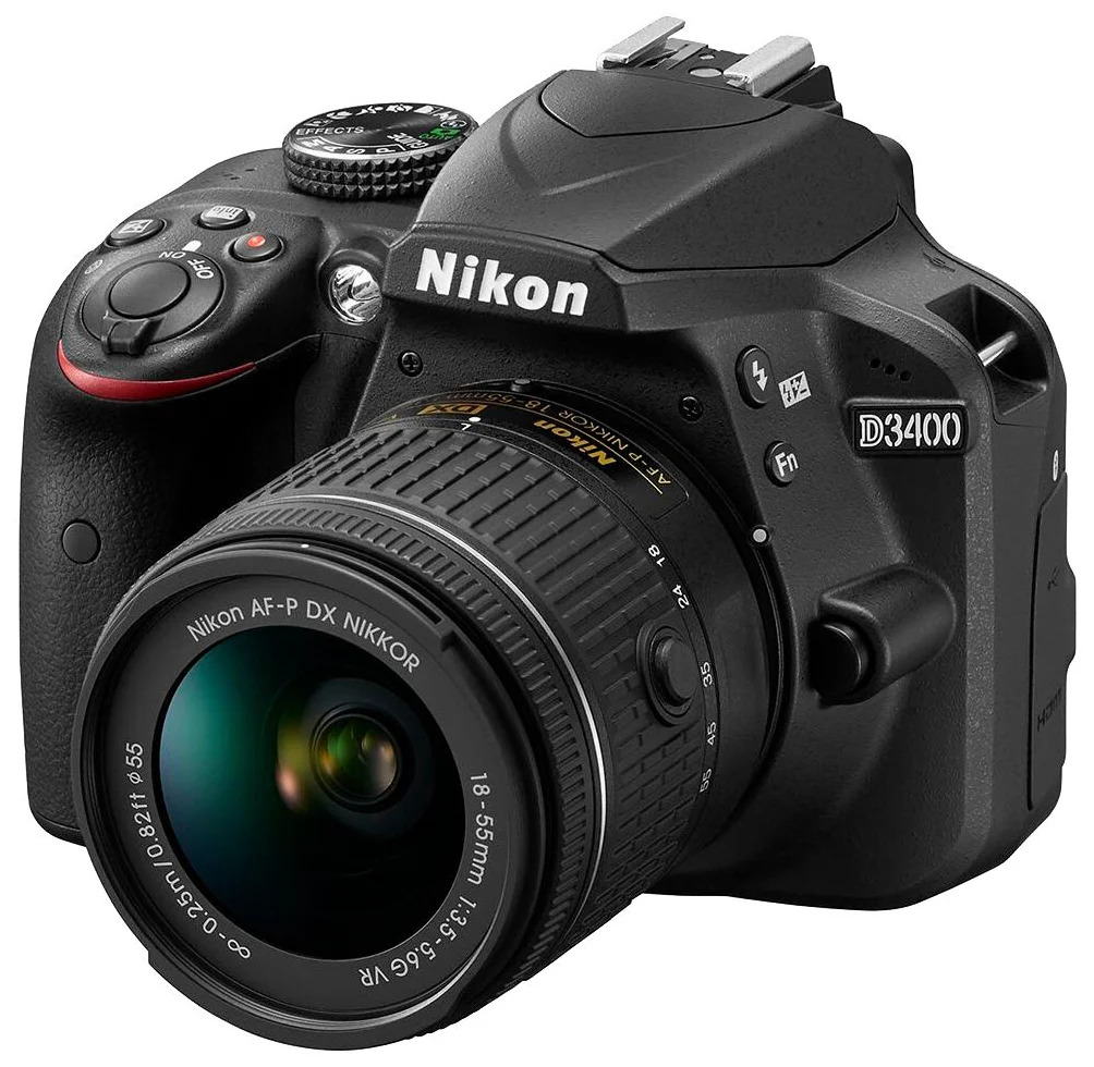 Фотоаппарат Nikon D3400 Kit AF-P 18-55mm f/3.5-5.6 VR, черный