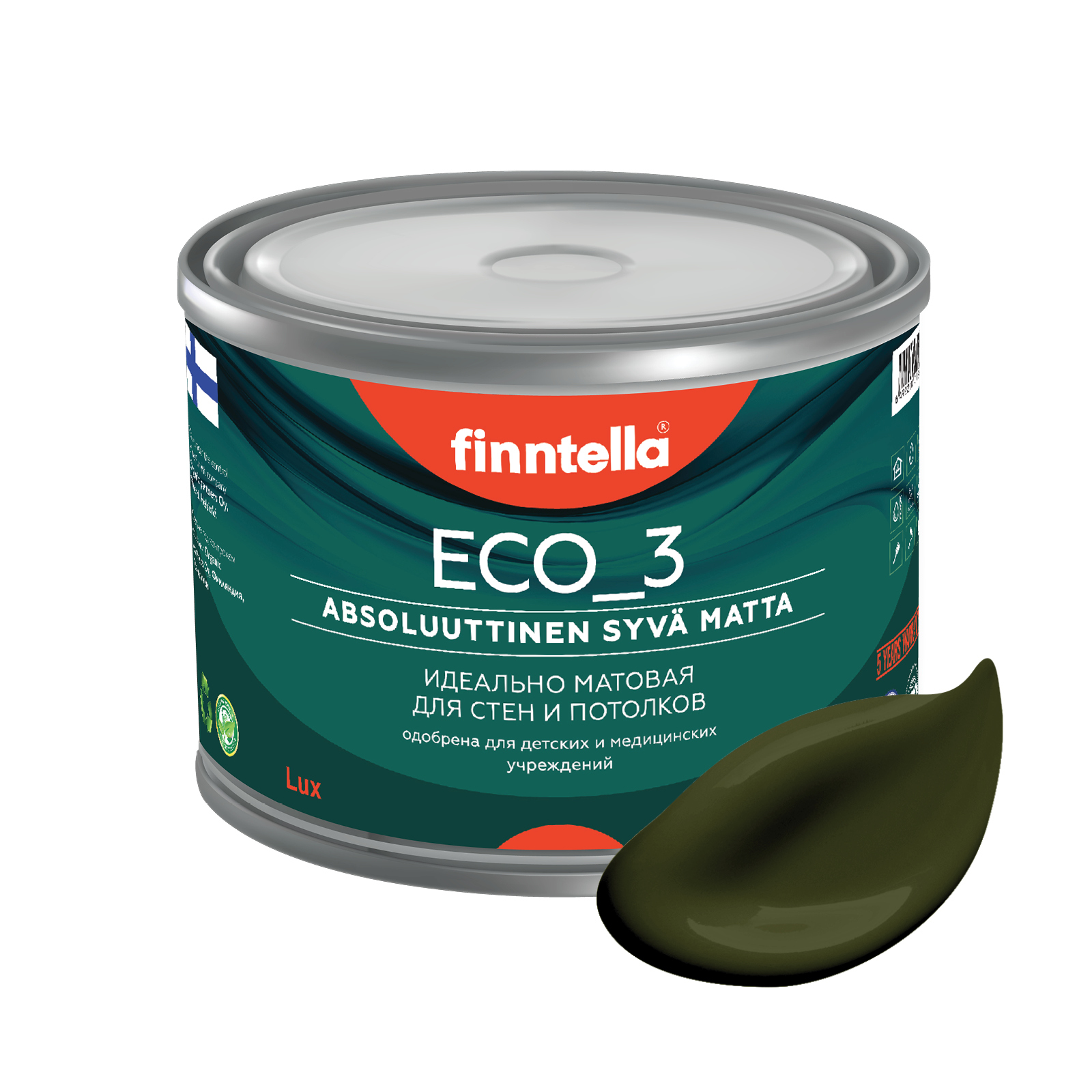 Краска FINNTELLA матовая для стен моющаяся ECO 3, для обоев под покраскуБыстросохнущая, Гладкая, Акриловая дисперсия, Водная, Матовое покрытие,бордовый, зеленый - купить в интернет-магазине OZON по выгодной цене(566655412)