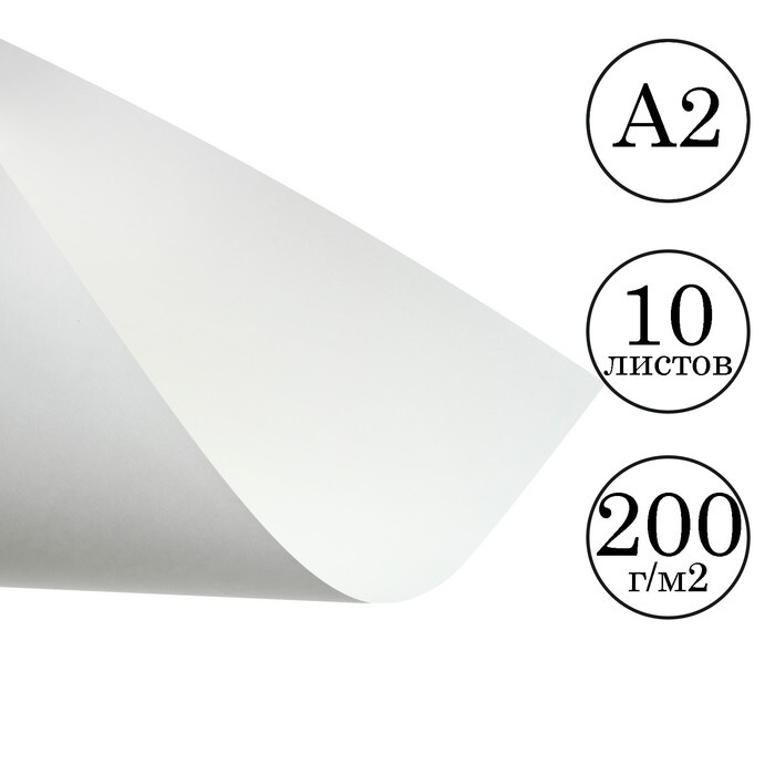 Бумага для черчения А2 Calligrata, 10 листов, 420 х 594 мм, без рамки, блок 200 г/м2 купить на OZON по низкой цене (567561142)
