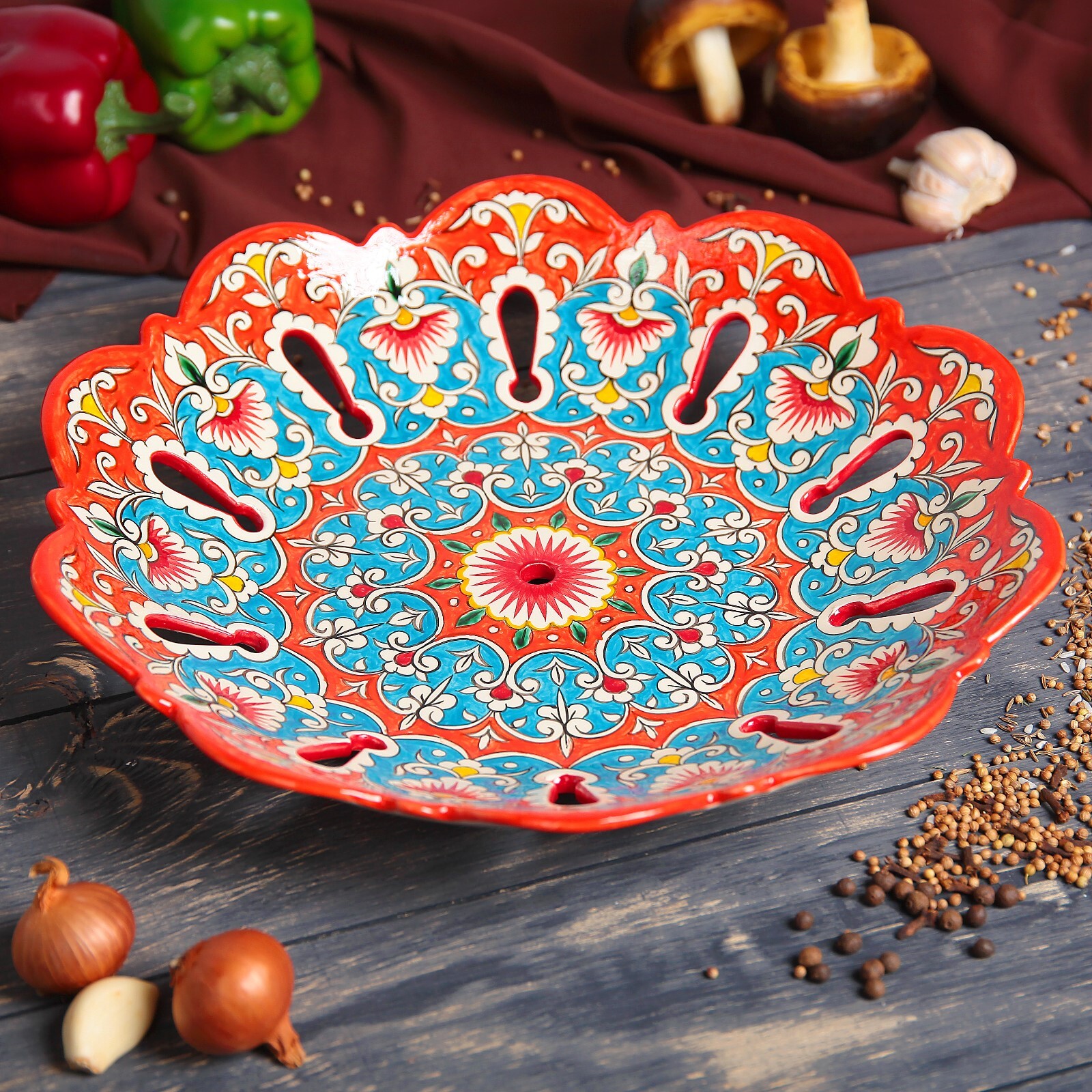 конфетница риштанская керамика 14см 1573802. риштанская керамика узбекистан фруктовница. фруктовницы керамика. фруктовницы керамика. фруктовница на ножке bruno costenaro.